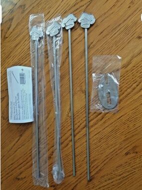 NWT PAMPERED CHEF BBQ Skewer #2701 Chef Hat TWO Sets of 4, 8 total, Stainless